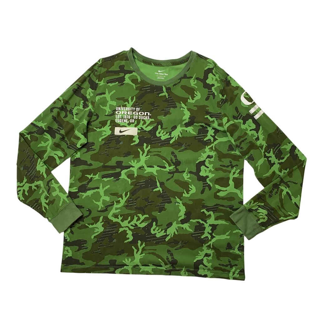 The Nike Tee Shirt Men Extra Large Green Camo Oregon Ducks Military Appreciation